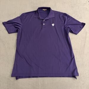 Peter Millar Summer Comfort Polo Shirt Large Purple Performance Golf